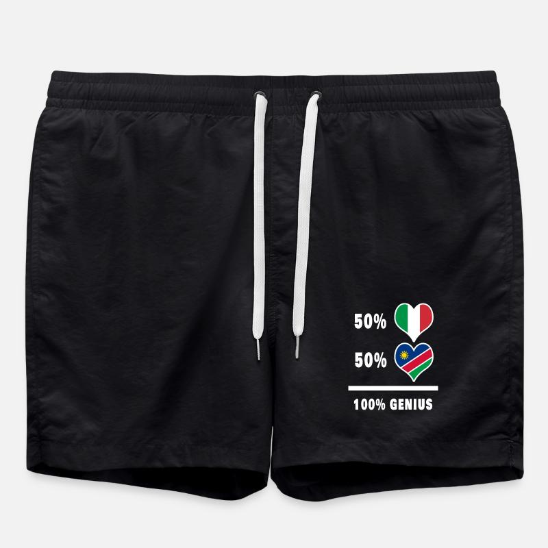 Brilliant Italy and Namibia / Gift - Swim Trunks - black