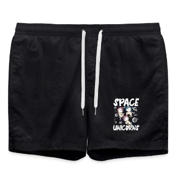 Space unicorns - Badeshorts - Schwarz - Vorne - AI Model Male 185 light (185cm)