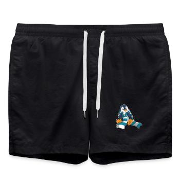 Écharpe d’hiver Pingouin - Short de bain - noir - Devant - AI Model Male 185 light (185cm)