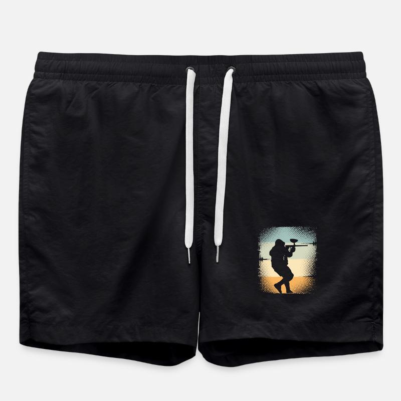 Paintball - Swim Trunks - black