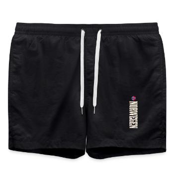 Norwegen - Badeshorts - Schwarz - Vorne - AI Model Male 185 light (185cm)