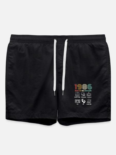 Best of the Decade 1986 - Birthday Humor - Swim Trunks - black
