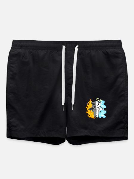 Pig - Angel and Devil - Swim Trunks - black