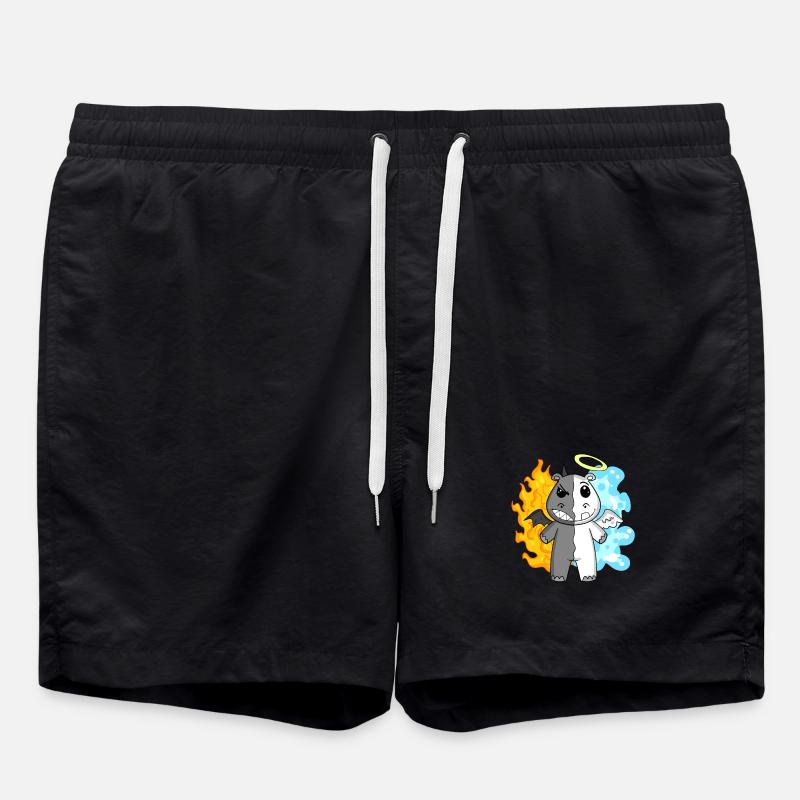 Hippopotame - Ange et Diable - Short de bain - noir