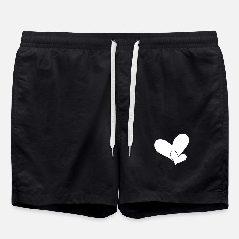 Herz Herze - Badeshorts - Schwarz