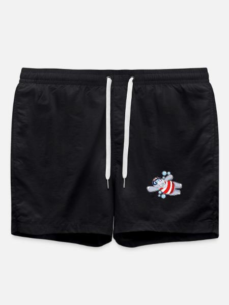 Nilpferd Taucher Schwimmbrille Tauchen - Badeshorts - Schwarz