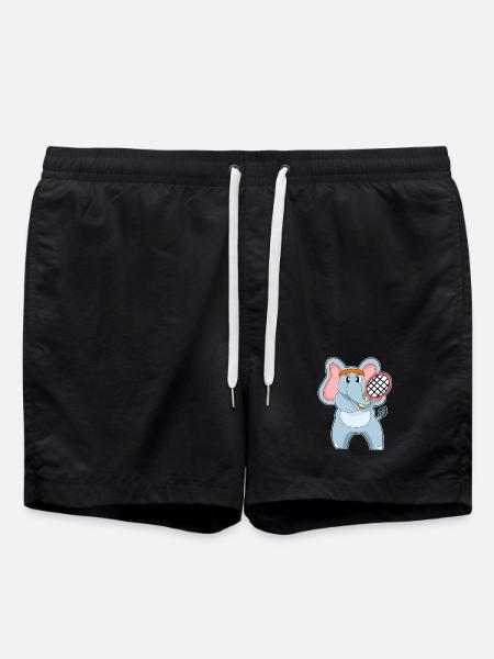 Elephant Tennis Racket - Swim Trunks - black