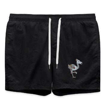 Robot flamant rose - Short de bain - noir - Devant - AI Model Male 185 light (185cm)
