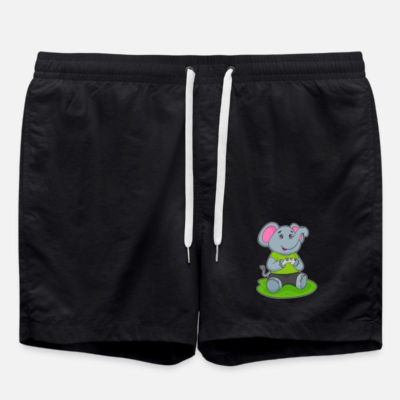 Elefant Gamer Controller - Badeshorts - Schwarz