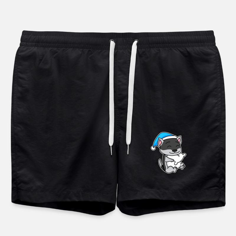 Dog dog breed Siberian Husky - Swim Trunks - black