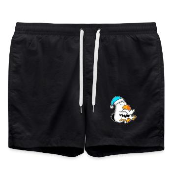 Albatros Möwe Vogel - Badeshorts - Schwarz - Vorne - AI Model Male 185 light (185cm)