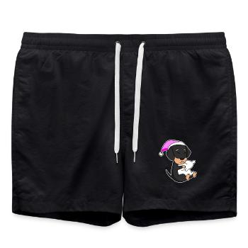 Chien Race de chien Teckel - Short de bain - noir - Devant - AI Model Male 185 light (185cm)