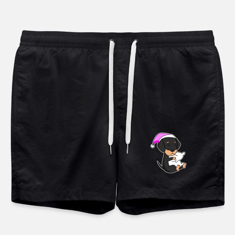 Chien Race de chien Teckel - Short de bain - noir