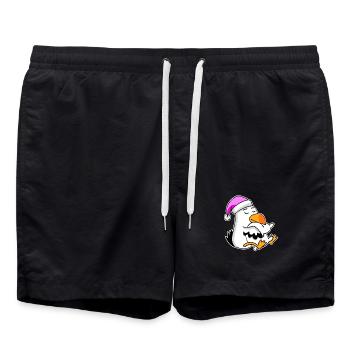 Albatros Möwe Vogel - Badeshorts - Schwarz - Vorne - AI Model Male 185 light (185cm)