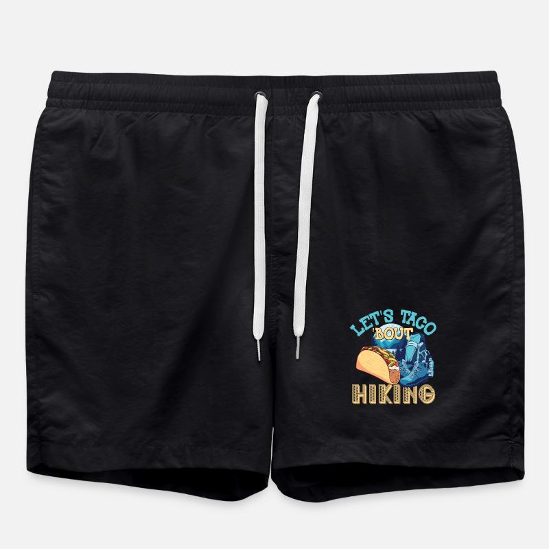 Let's Taco' Bout Hiking - Swim Trunks - black