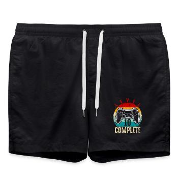 Retro Level 10 Complete Controller - Badeshorts - Schwarz - Vorne - AI Model Male 185 light (185cm)