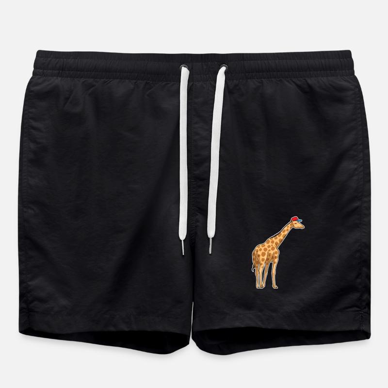 Giraffe Cap - Badeshorts - Schwarz