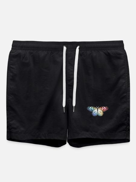 Papillon Arc-en-ciel - Short de bain - noir