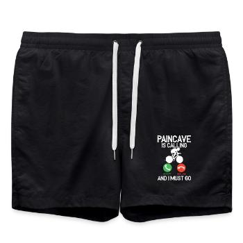 Paincave Is Calling And I Must Triathlon - Swim Trunks - black - Front - AI Model Male 185 light (185cm)