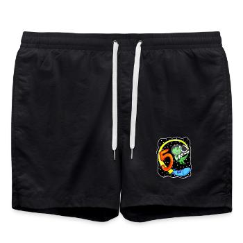 Junge 5 Jahre alt Dinosaurier Astronaut - Badeshorts - Schwarz - Vorne - AI Model Male 185 light (185cm)