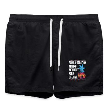 Family Vacation Making Memories Lifetime - Swim Trunks - black - Front - AI Model Male 185 light (185cm)