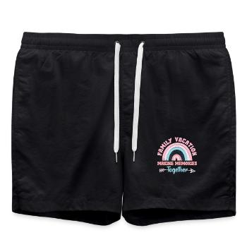 Family Vacation Making Memories Lifetime - Swim Trunks - black - Front - AI Model Male 185 light (185cm)
