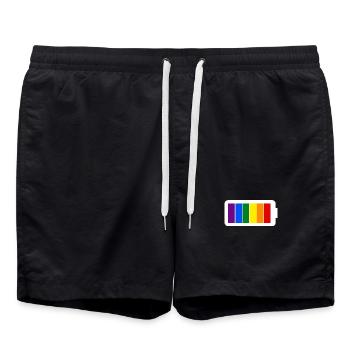 Chargement de la batterie Rainbow Colors - Gay Pride - Short de bain - noir - Devant - AI Model Male 185 light (185cm)