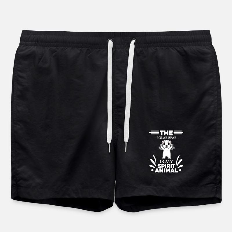 Polar Bear Polar Bear Bear - Swim Trunks - black