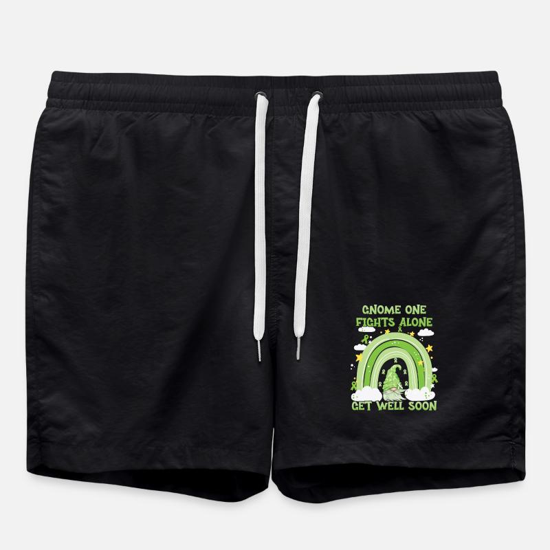 Gnome One Fights Alone Non Hodgkin - Badeshorts - Schwarz
