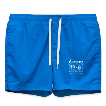 1978 - Born 1978 - Fantastic since 1978 - Swim Trunks - cobalt blue - Front