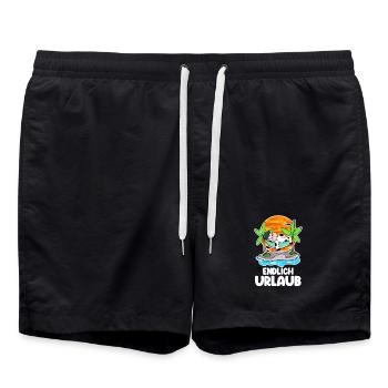 Urlaub - Badeshorts - Schwarz - Vorne - AI Model Male 185 light (185cm)