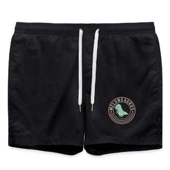 Pastèque pastèque végétarienne T Rex - Short de bain - noir - Devant - AI Model Male 185 light (185cm)