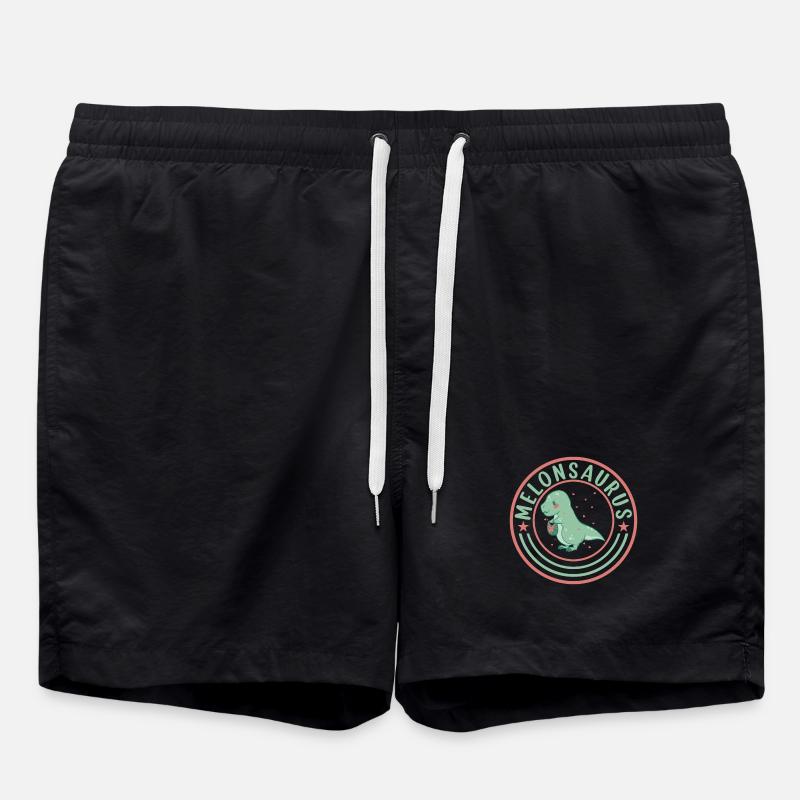 Pastèque pastèque végétarienne T Rex - Short de bain - noir