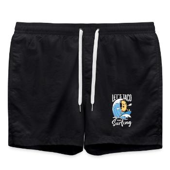 Let's Taco Bout Surfing Lover - Swim Trunks - black - Front - AI Model Male 185 light (185cm)