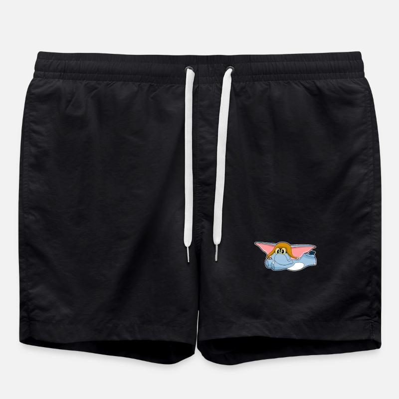 Elefant Pilot Pilotenmütze - Badeshorts - Schwarz