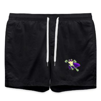 Cape de Super-héros Grenouille - Short de bain - noir - Devant - AI Model Male 185 light (185cm)