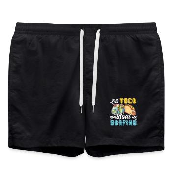 Let's Taco Bout Surfing Lover - Short de bain - noir - Devant - AI Model Male 185 light (185cm)