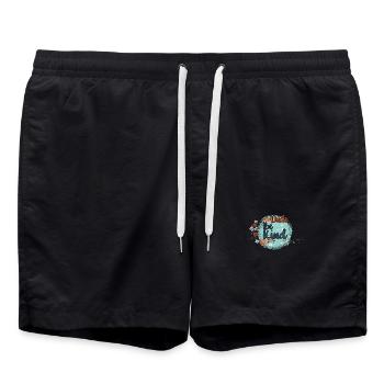 Dude Be Kind No Bullying - Short de bain - noir - Devant - AI Model Male 185 light (185cm)