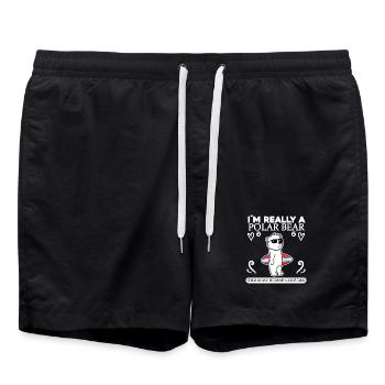 Ours polaire Ours polaire Dictons - Short de bain - noir - Devant - AI Model Male 185 light (185cm)