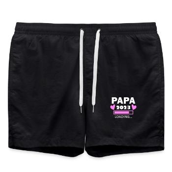 Vater 2023 - Papa 2023 Geschenk Tochter - Badeshorts - Schwarz - Vorne - AI Model Male 185 light (185cm)