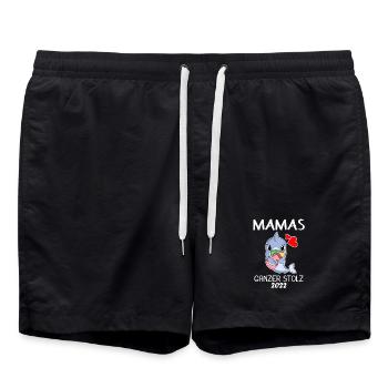 Baby 2022 - Geburt Schwanger 2022 - Baby Junge - Badeshorts - Schwarz - Vorne - AI Model Male 185 light (185cm)