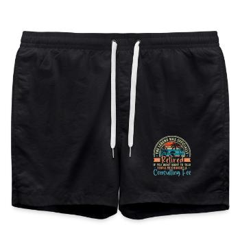 The legend is officially retired - Swim Trunks - black - Front - AI Model Male 185 light (185cm)