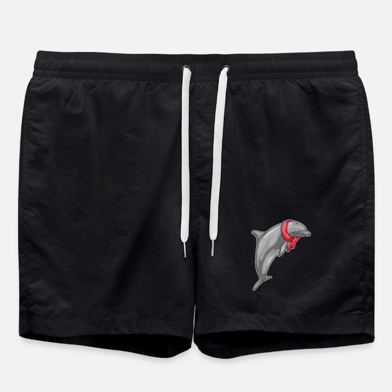 Foulard dauphin - Short de bain - noir