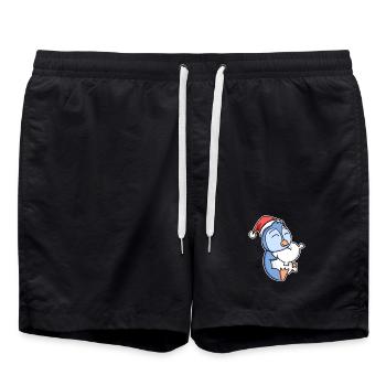 Pingouin Noël Sommeil Sommeil Sommeil - Short de bain - noir - Devant - AI Model Male 185 light (185cm)