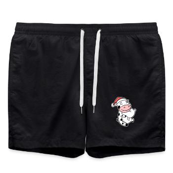 Vache Noël Sommeil Sommeil Sommeil Sommeil - Short de bain - noir - Devant - AI Model Male 185 light (185cm)