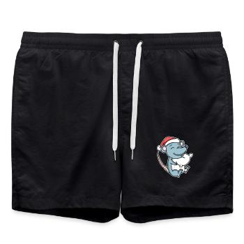 Mouse Christmas Sleep Sleep Sleep Sleep - Swim Trunks - black - Front - AI Model Male 185 light (185cm)