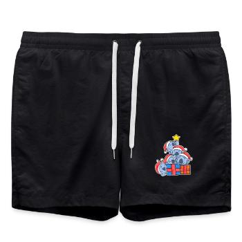 Arbre de Noël Koala - Koalas - Short de bain - noir - Devant - AI Model Male 185 light (185cm)