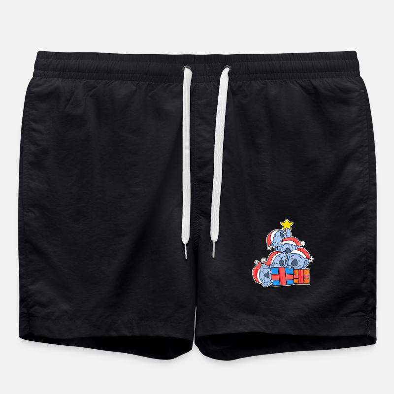 Christmas Christmas Tree Koala - Koalas - Swim Trunks - black