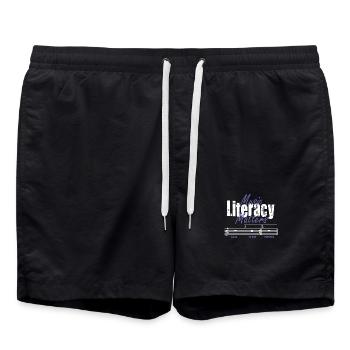 Music Literacy Matters - Swim Trunks - black - Front - AI Model Male 185 light (185cm)