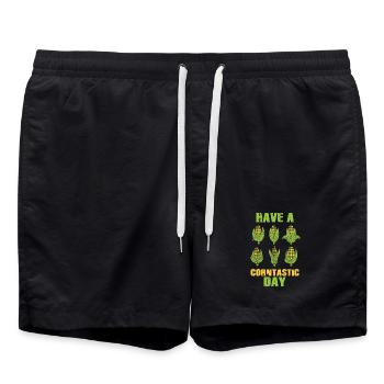 Passez une journée de corntastic - Short de bain - noir - Devant - AI Model Male 185 light (185cm)